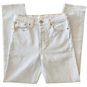 LEVI'S WEDGIE straight fit womens jeans size 25 In the clouds-white